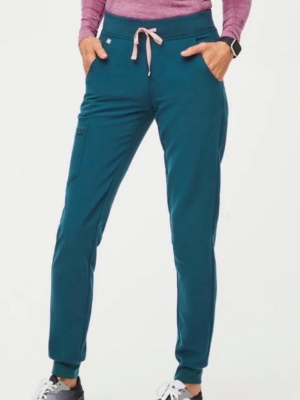 Figs Caribbean Blue High Rise Zamora Joggers